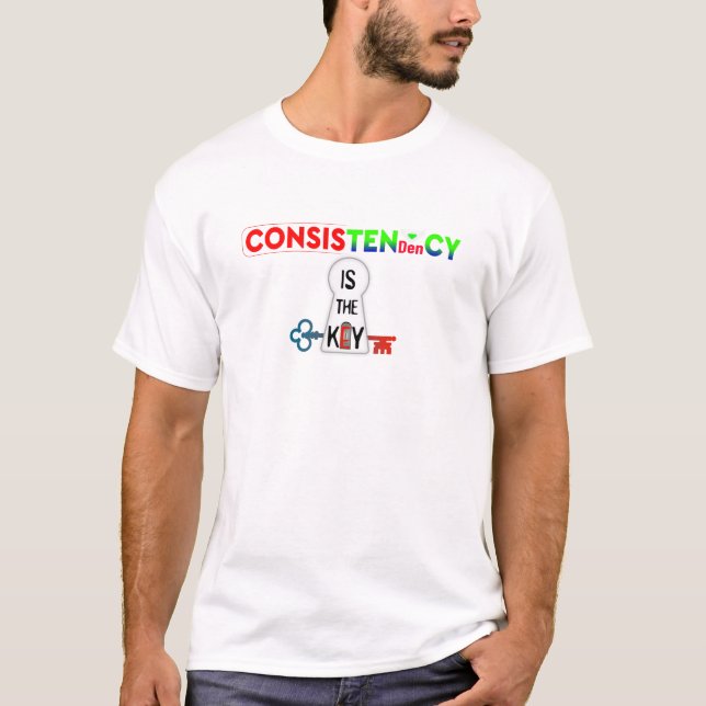 La constance est la clé, T-Shirt motivationnel (Devant)