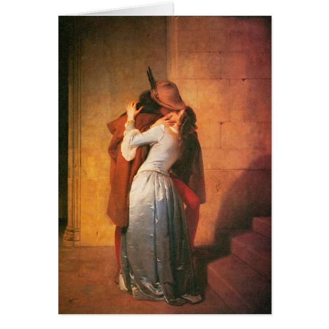 La copie de baiser sur la carte vierge par (Devant)