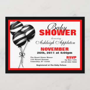 La copie de zèbre monte en ballon les invitations