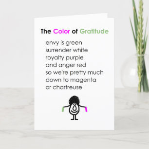 La couleur de la gratitude, un poème de Merci amus