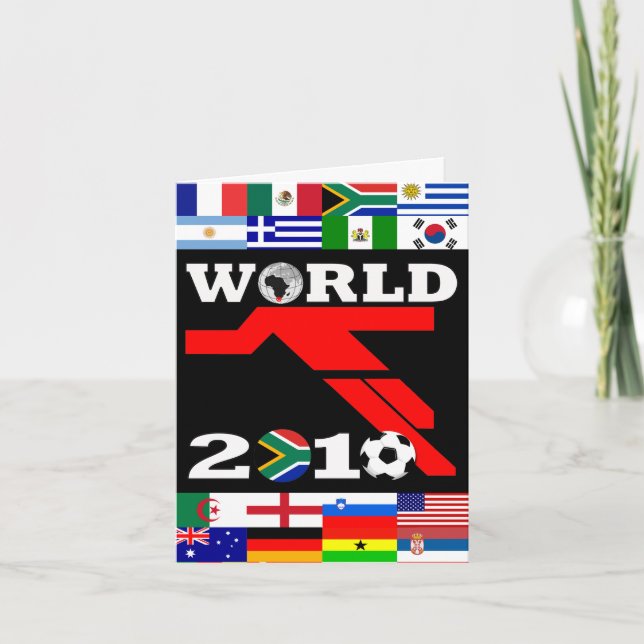 La coupe du monde marque la carte de voeux de (Devant)