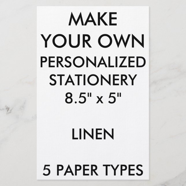 La coutume a personnalisé la papeterie de toile (Devant)