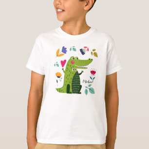La coutume drôle de crocodile badine le T-shirts