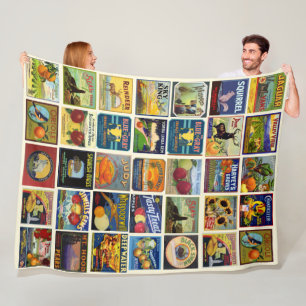 La couverture en polaire Patchwork de fruits