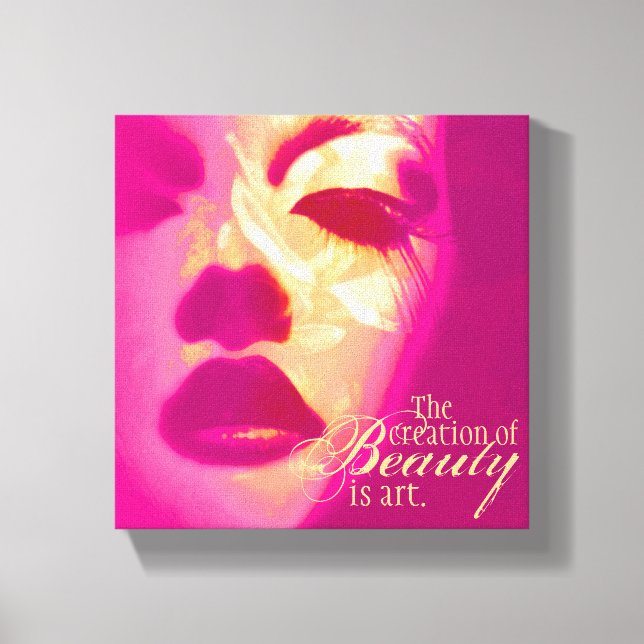 "La création de la beauté est de l'art" toile visa (Recto)