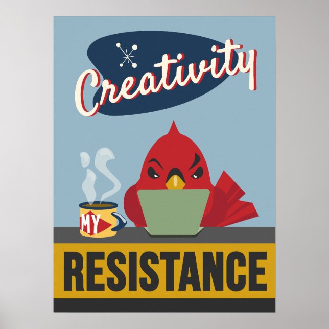 La créativité est ma résistance – Impression rétro (Devant)