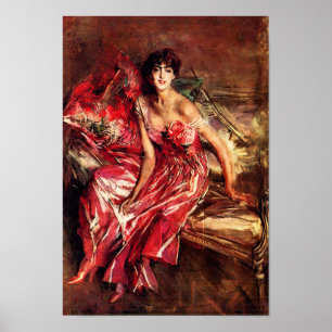 La dame Boldini en affiche rouge