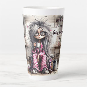 La Dame de café Quirky Retourne De La Mug Latte