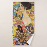 La Dame de Gustav Klimt avec un fan<br><div class="desc">La Dame de Gustav Klimt avec un fan</div>
