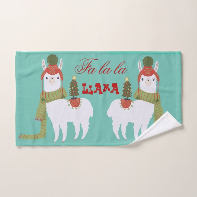 La de La du lama fa de Noël (Serviette à main)