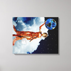 La déesse de l'univers en toile enveloppée