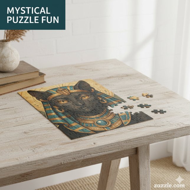 La déesse égyptienne des chats | Puzzle doré Baste (Créateur téléchargé)