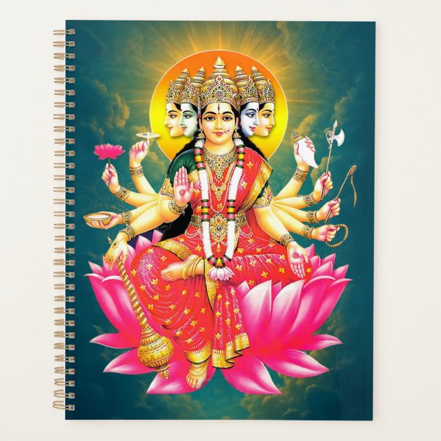 La déesse Gayatri Devi sur Lotus Hindu Deity (Devant)