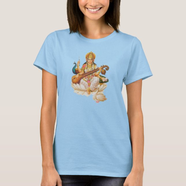 La déesse hindoue Saraswati, T-shirt (Devant)
