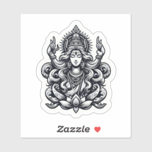 La déesse hindoue Shiva vignette autocollant