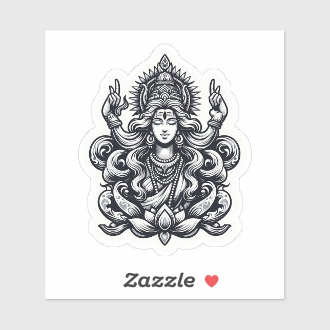 La déesse hindoue Shiva vignette autocollant (Feuille)