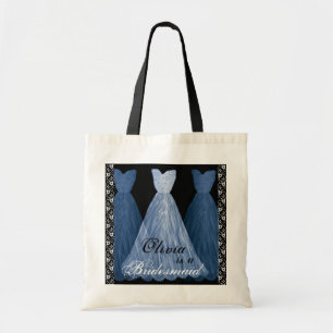 La demoiselle d'honneur BLEUE habille le sac