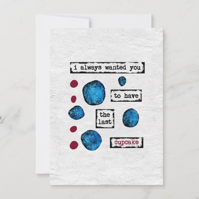 La Dernière carte de voeux Cupcake (Devant)