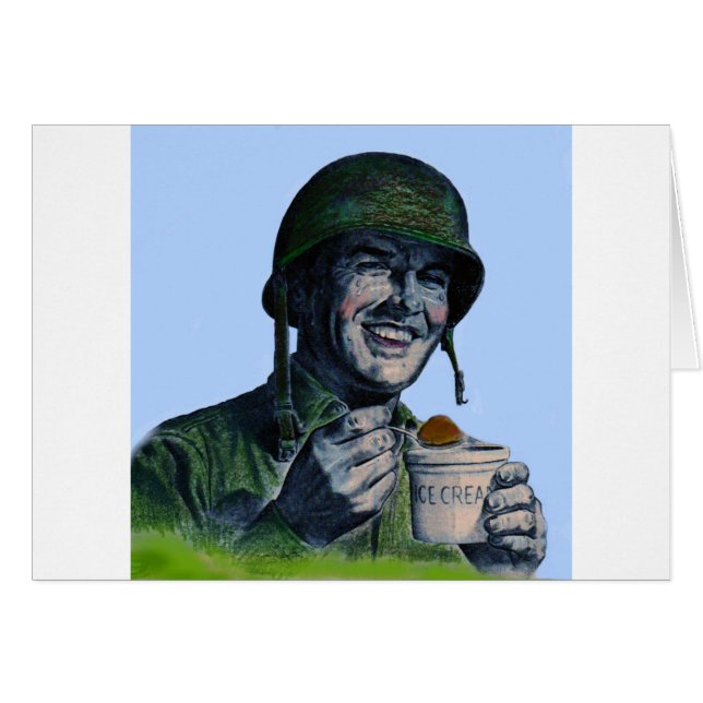 La deuxième guerre mondiale GI manger glace (Devant horizontal)