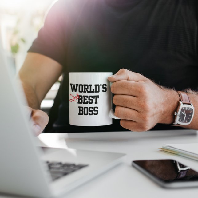 La deuxième meilleure Mug personnalisable Boss du  (Créateur téléchargé)