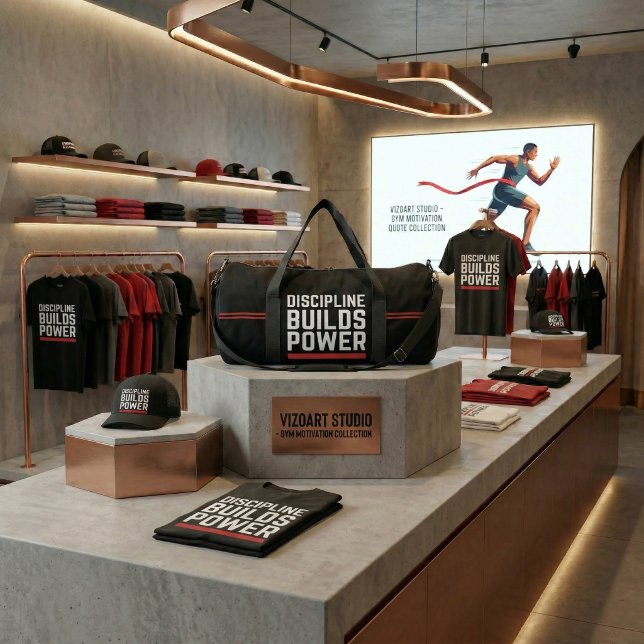 La Discipline Construit La Puissance Sac De Sport  (Power isn’t given. It’s built through discipline.)