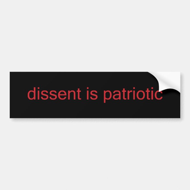 la dissidence est patriotique - Bumper Sticker rou (Devant)
