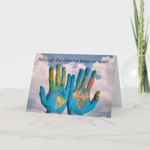 La distance entre la carte de voeux des amis