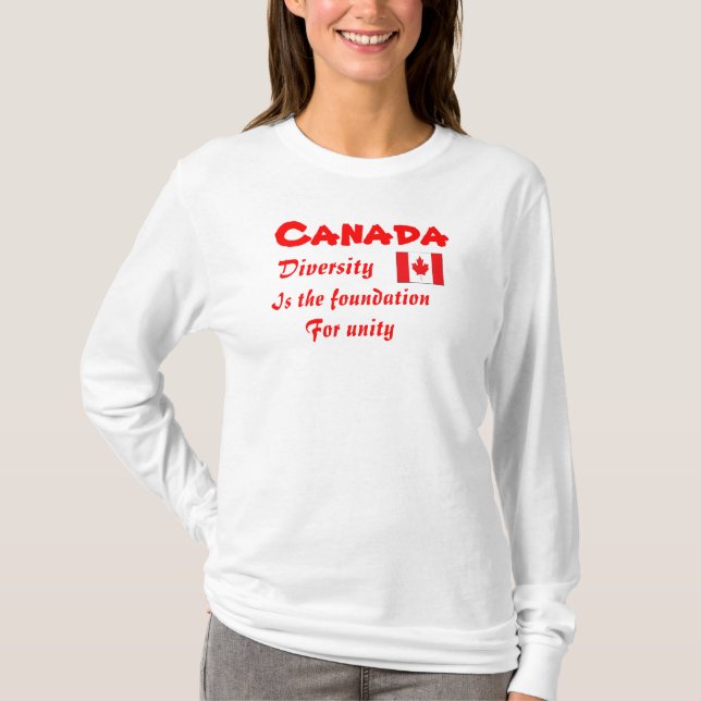 La diversité des t-shirts canadiens est la base de (Devant)