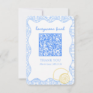 La Dolce Vita Amalfi Honeymoon Fund Carte QR Code