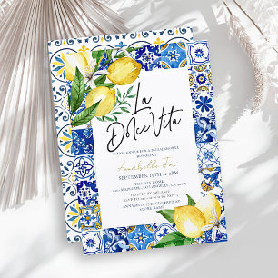 La Dolce Vita Carreau Bleu Invitation de Fête de F