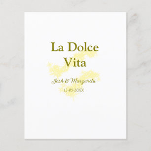 La Dolce Vita jaune mariage couple Nom date glit
