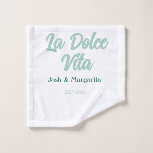 La Dolce Vita vert bleu pastel nom date mariage
