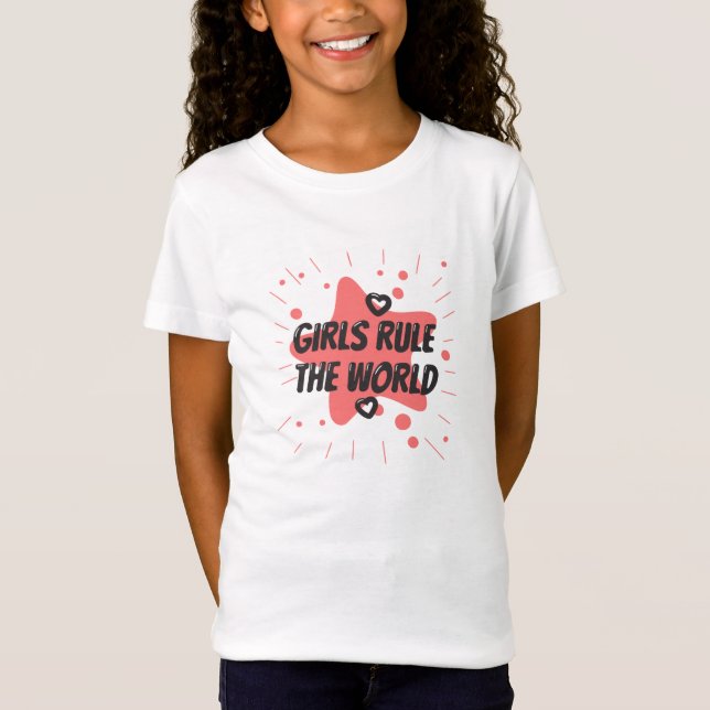 La domination de la fille Le T-shirt de l'enfant d (Devant)