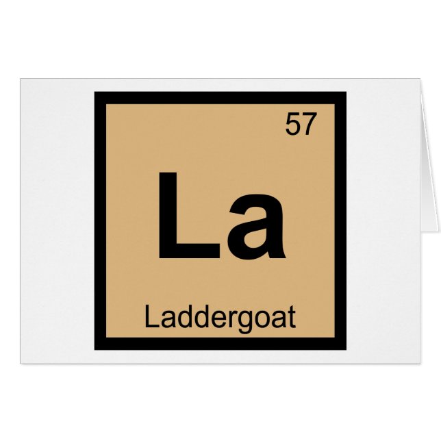 La - Échelle de chèvre Chimie Symbole du tableau p (Devant horizontal)