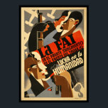 LA FAI - Affiche de propagande de la guerre civile<br><div class="desc">LA F.A.I. en el Frente sangriento,  en el Frente del trabajo,  lucha por la humanidad Translates to The F.A.I. sur le front taché de sang,  sur le front du travail,  lutte pour l'humanité</div>