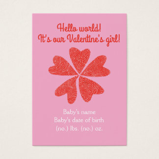 La faire-part de naissance de Valentine