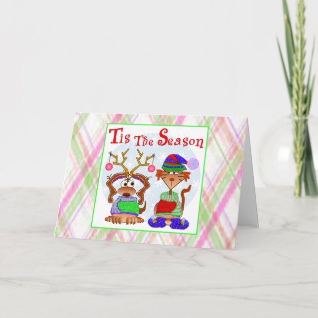 La famille choie des cartes de voeux (Devant)