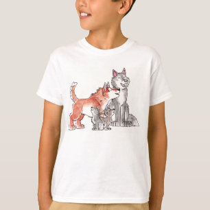 La famille de loup badine le T-shirt
