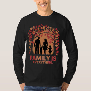 La Famille Est Tout : Silhouette D'Automne T-Shirt