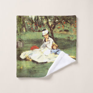 La famille Monet dans leur jardin Edouard Manet