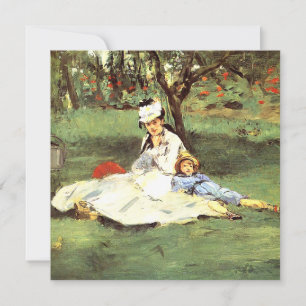 La famille Monet dans son jardin Edouard Manet