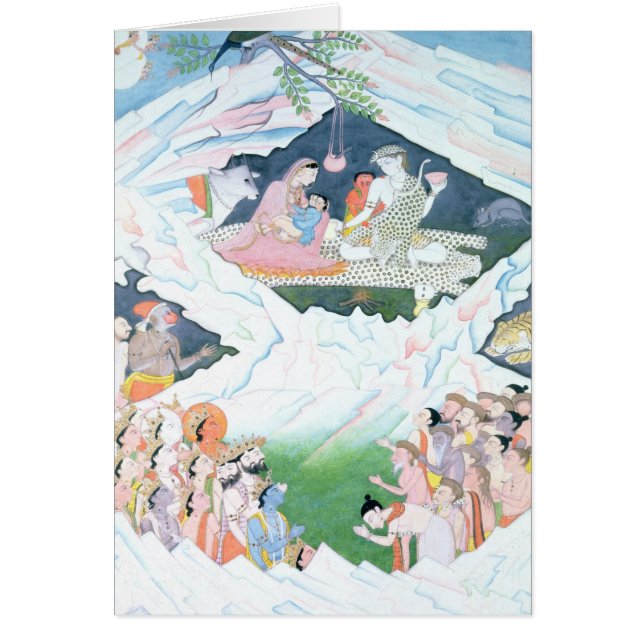 La famille sainte de Shiva et de Parvati (Devant)