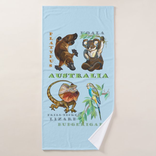 La faune australienne (Serviette de bain)