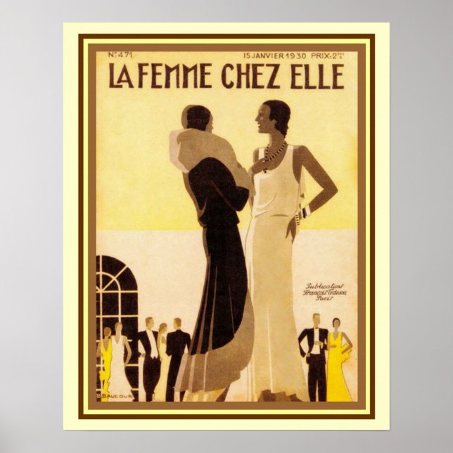 La Femme Chez Elle Couverture Déco Française 16x20 (Devant)