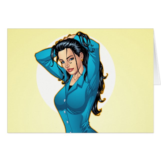 La femme d'affaires soulevant ses cheveux et (Devant horizontal)