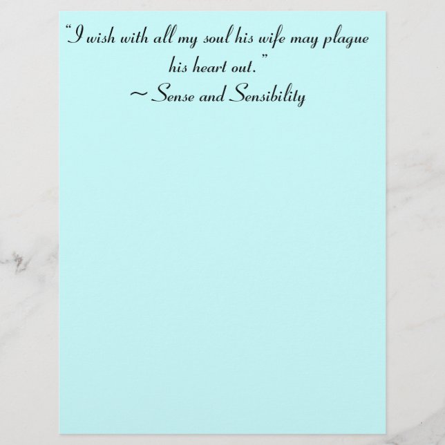 La Femme Peut Peser Son Coeur Jane Austen Citation (Devant)