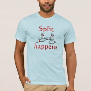 la fente se produit le T-shirt drôle du bowling