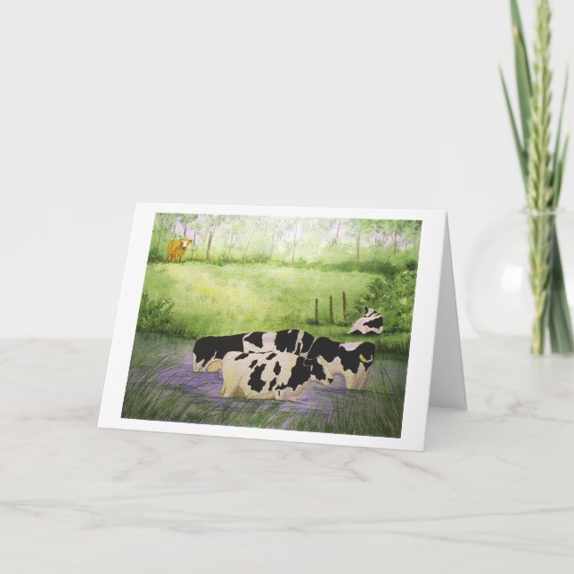 La ferme effraye la carte de voeux vierge (Devant)