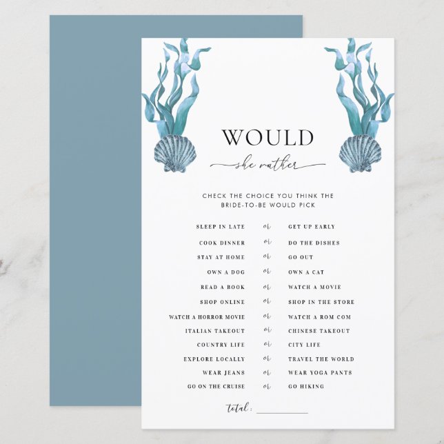 La Fête des mariées Nautique Coquille Plutôt Jeu (Devant / Derrière)