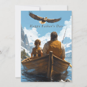 La fête des pères Papa et fille vont à la pêche